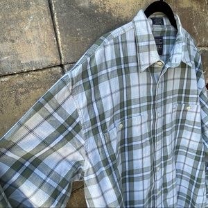 MUSKOKA Button Up Long Sleeve Plaid Shirt Size Lg